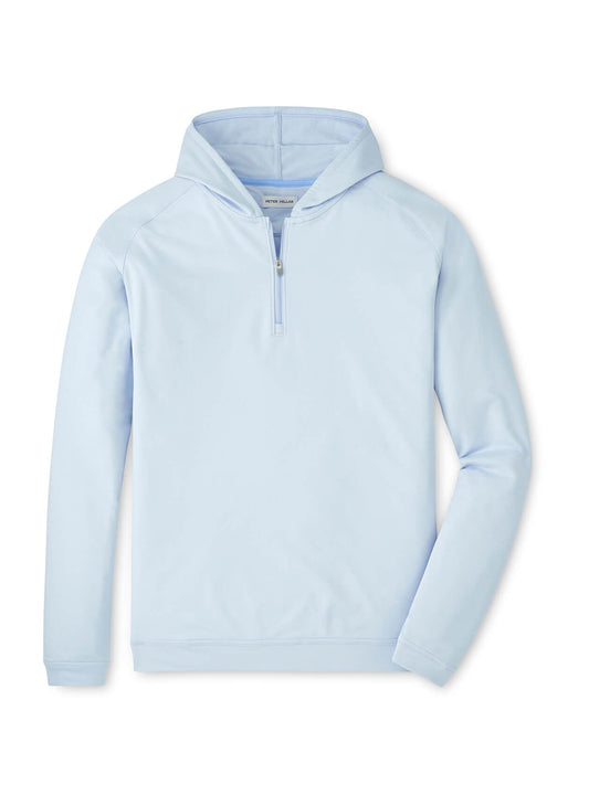 Peter Millar Men's Pine Performance Quarter-Zip Hoodie - Navy - MD