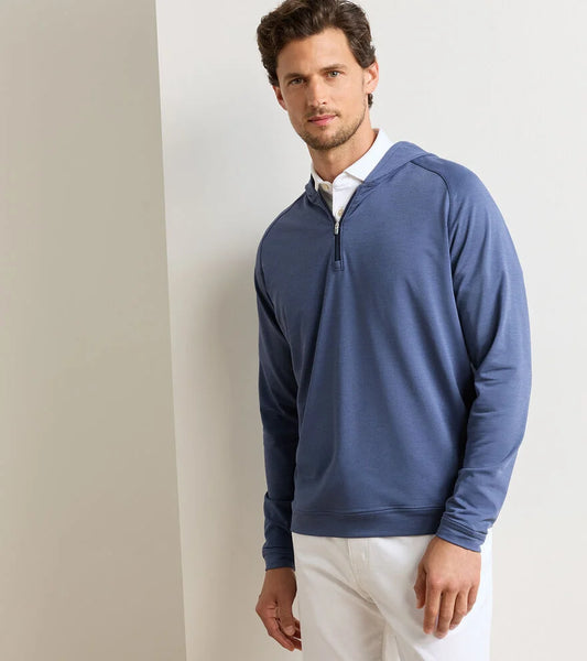 Peter Millar Men's Pine Performance Quarter-Zip Hoodie