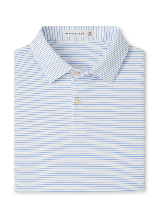 Peter Millar Men's Featherweight Stripe Performance Polo SP26 - Venetian Pink - MD