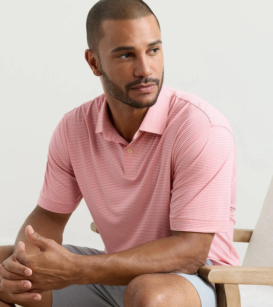 Peter Millar Men's Featherweight Stripe Performance Polo SP26