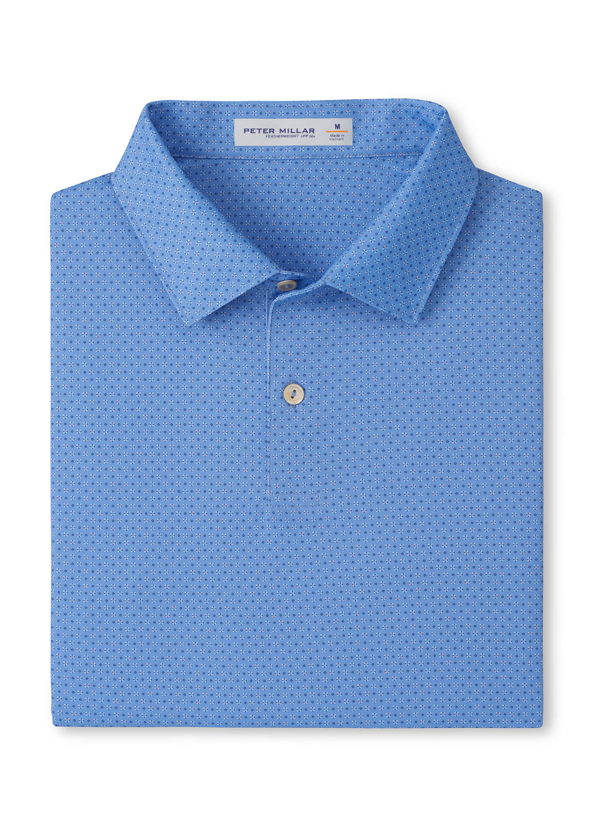 Peter Millar Men's Featherweight Starmount Performance Polo - Bluebird - SM