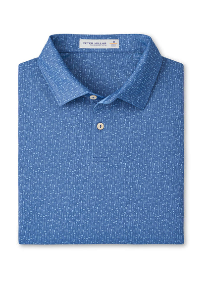 Peter Millar Men's Featherweight Headcovers Performance Polo - Windsor Blue - SM