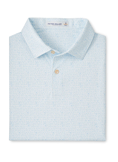 Peter Millar Men's Featherweight Hoops Performance Polo - White - SM