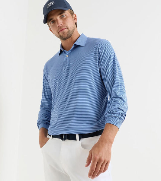 Peter Millar Men's Featherweight Market Stripe Performance Polo