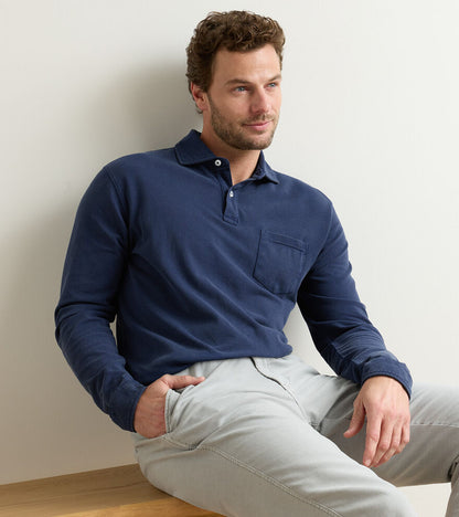 Peter Millar Men's Everyday Pique Long Sleeve Polo