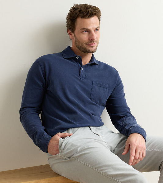 Peter Millar Men's Everyday Pique Long Sleeve Polo
