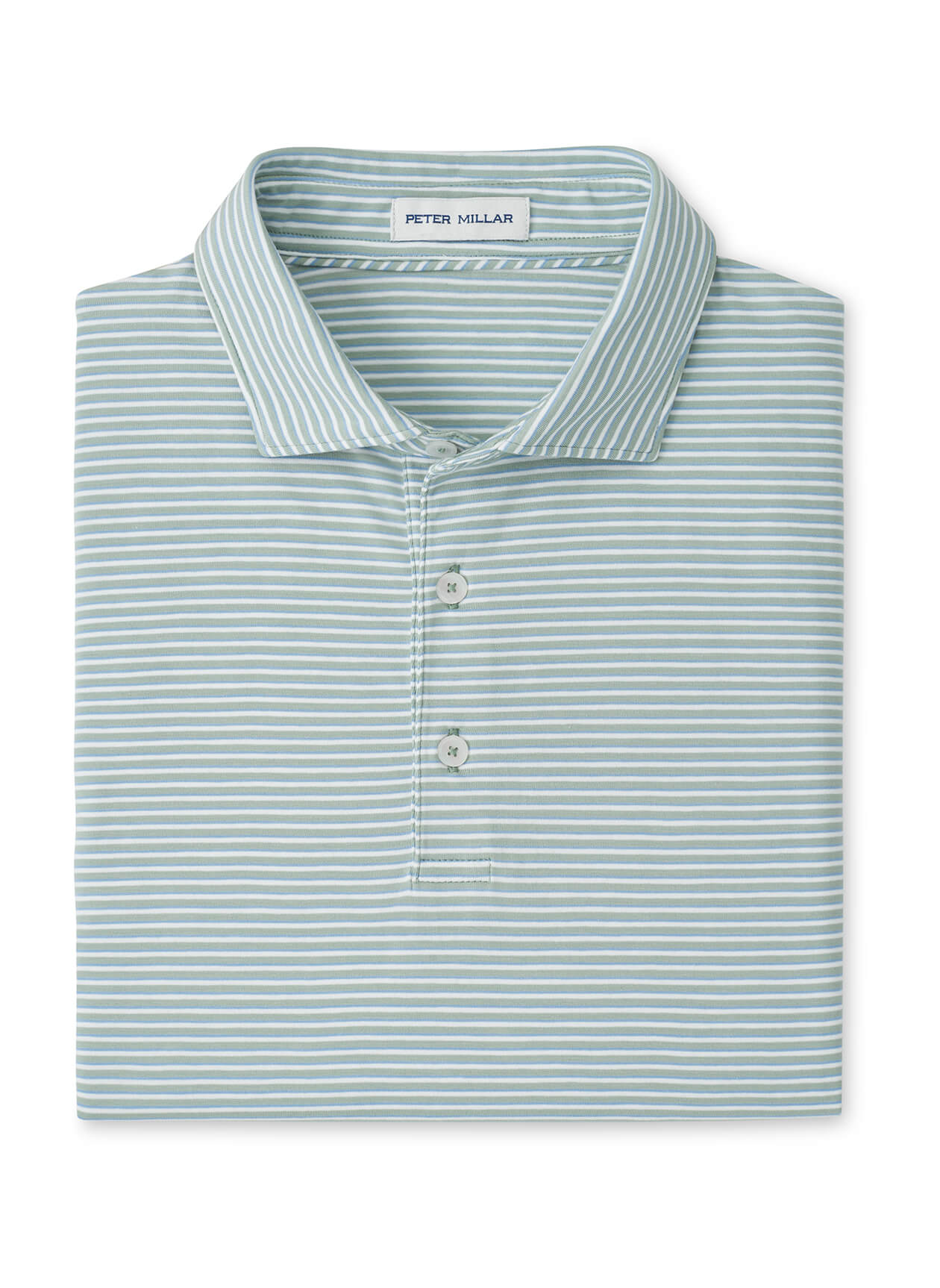 Peter Millar Men's Calvert Crown Flex Cotton Polo - Cloudy Blue - MD