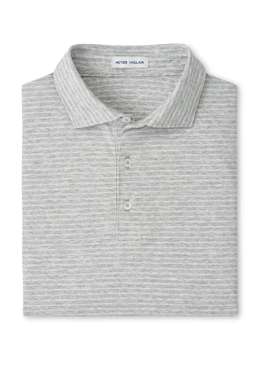 Peter Millar Men's Gilman Crown Flex Cotton Polo - Grey Heather - SM