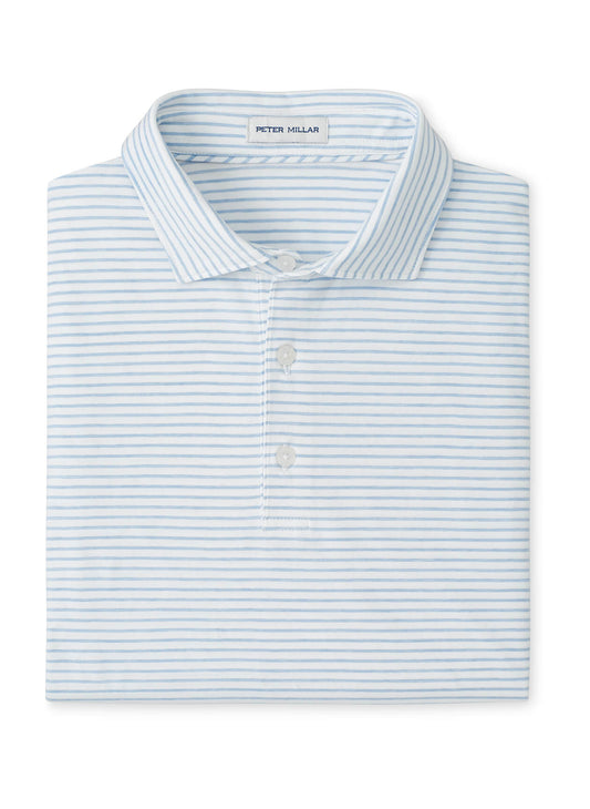 Peter Millar Men's Gilman Crown Flex Cotton Polo - Grey Heather - LG