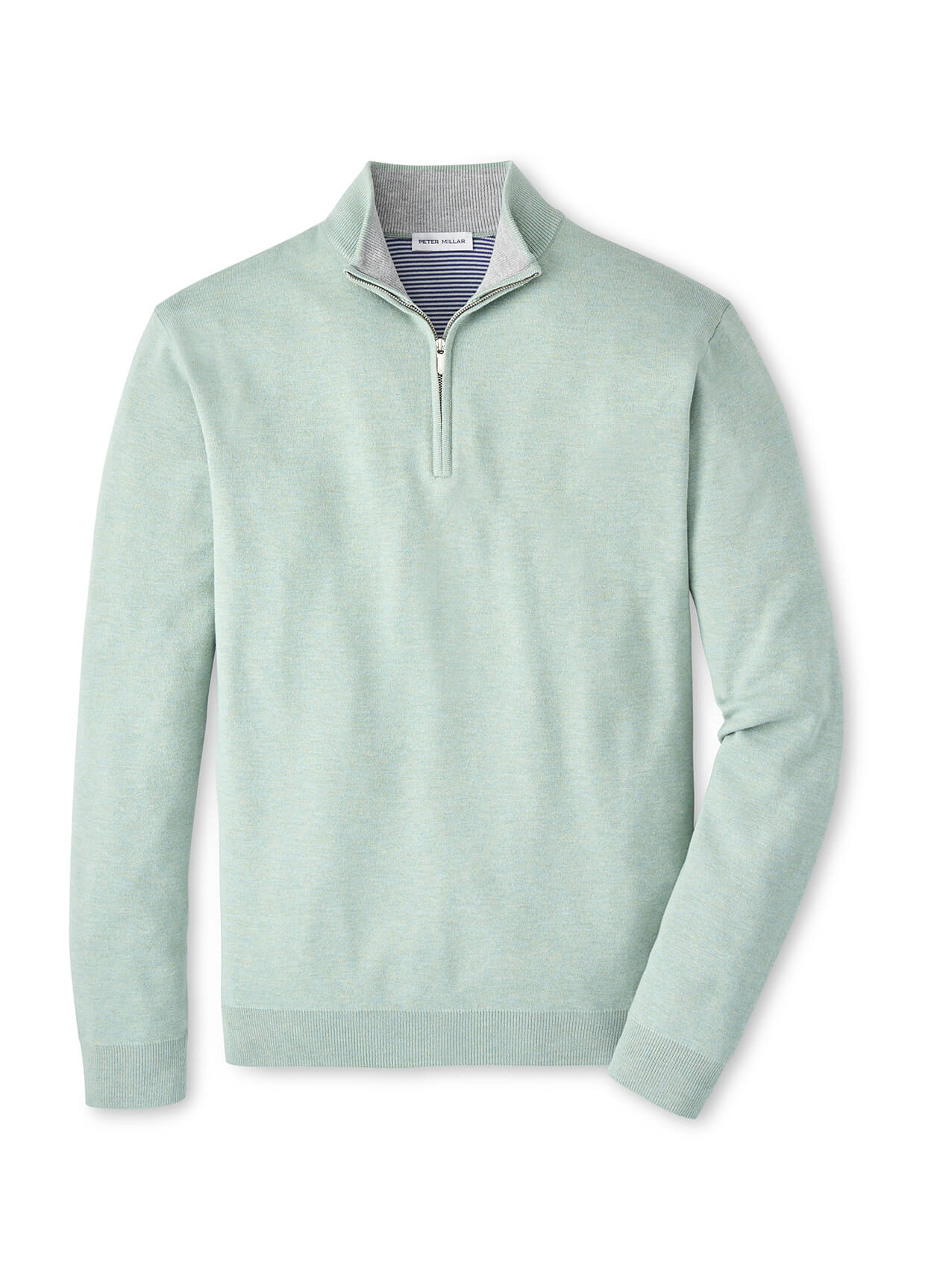 Peter Millar Men's Coolspun Lite Cotton Quarter-Zip Sweater - Black - MD