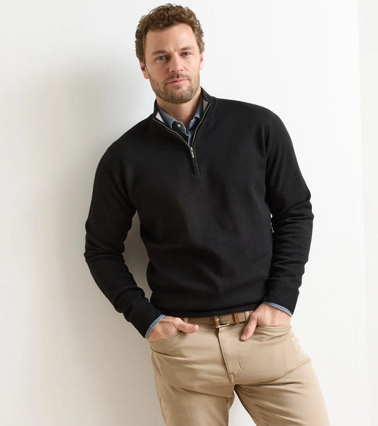 Peter Millar Men's Coolspun Lite Cotton Quarter-Zip Sweater
