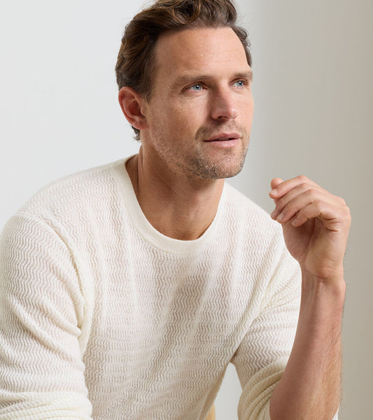 Peter Millar Men's Crosswinds Textured Crewneck Sweater