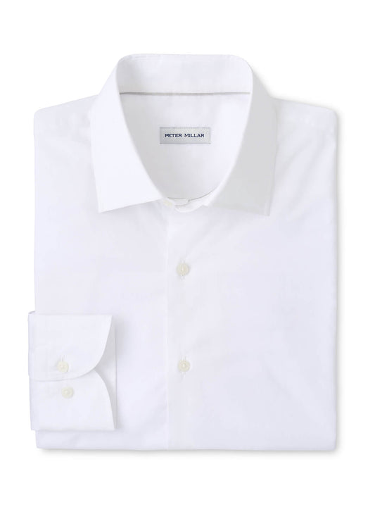 Peter Millar Men's Brighton Perfect Poplin Sport Shirt - Cottage Blue - MD