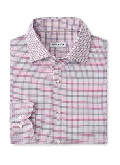 Peter Millar Men's Conway Crown Lite Cotton-Stretch Sport Shirt SP26 - Chili Red - SM