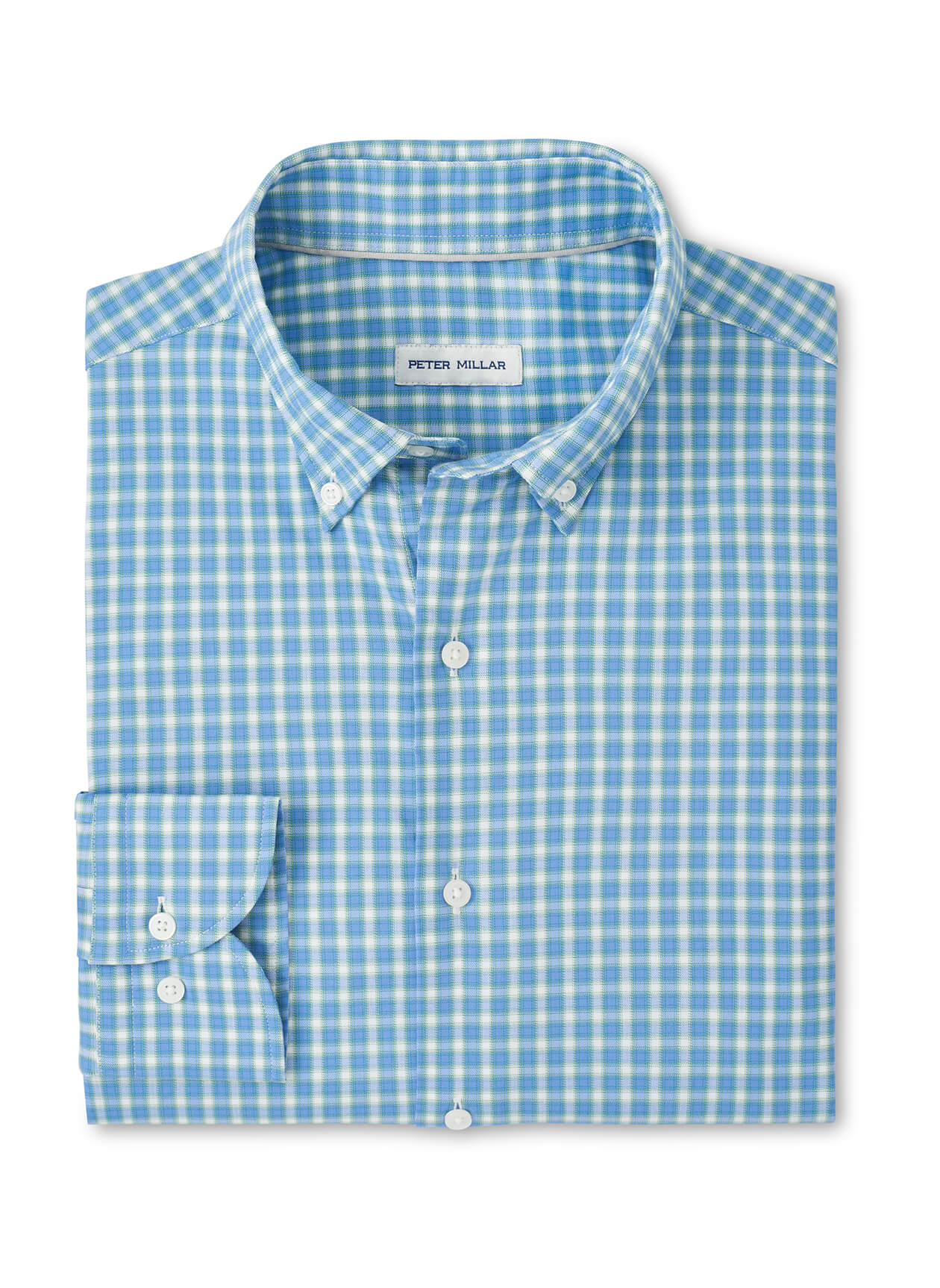 Peter Millar Men's Felix Crown Lite Cotton-Stretch Sport Shirt - Bluebird - SM