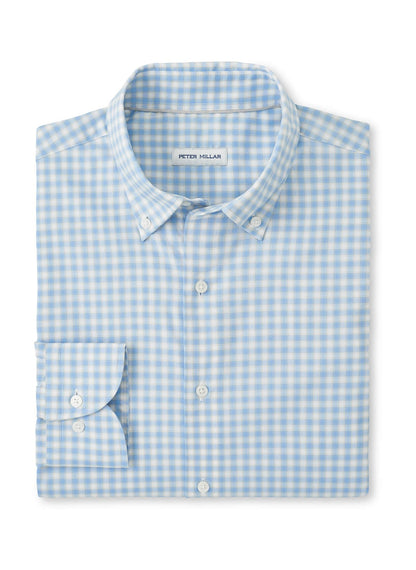 Peter Millar Men's Felix Crown Lite Cotton-Stretch Sport Shirt - Bluebird - MD