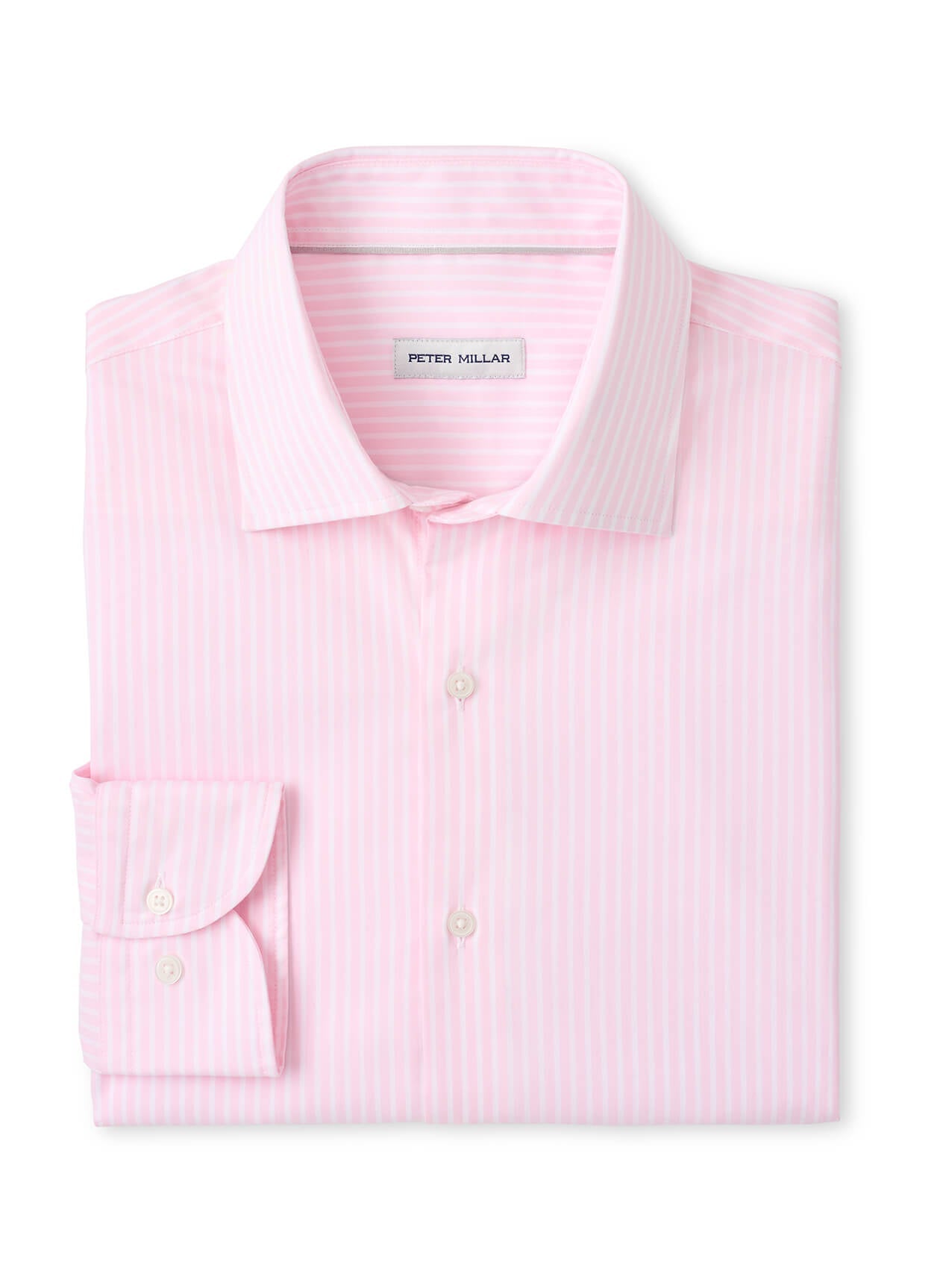 Peter Millar Men's Langley Crown Lite Cotton-Stretch Sport Shirt - Cottage Blue - MD