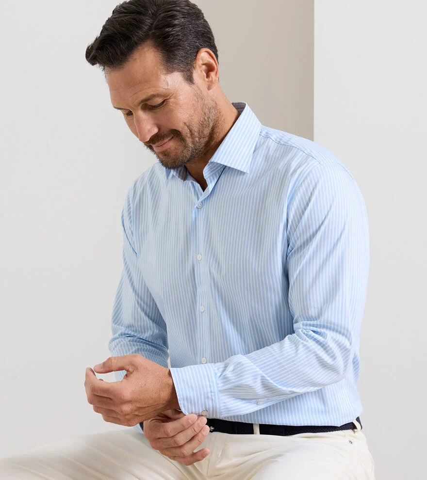 Peter Millar Men's Langley Crown Lite Cotton-Stretch Sport Shirt