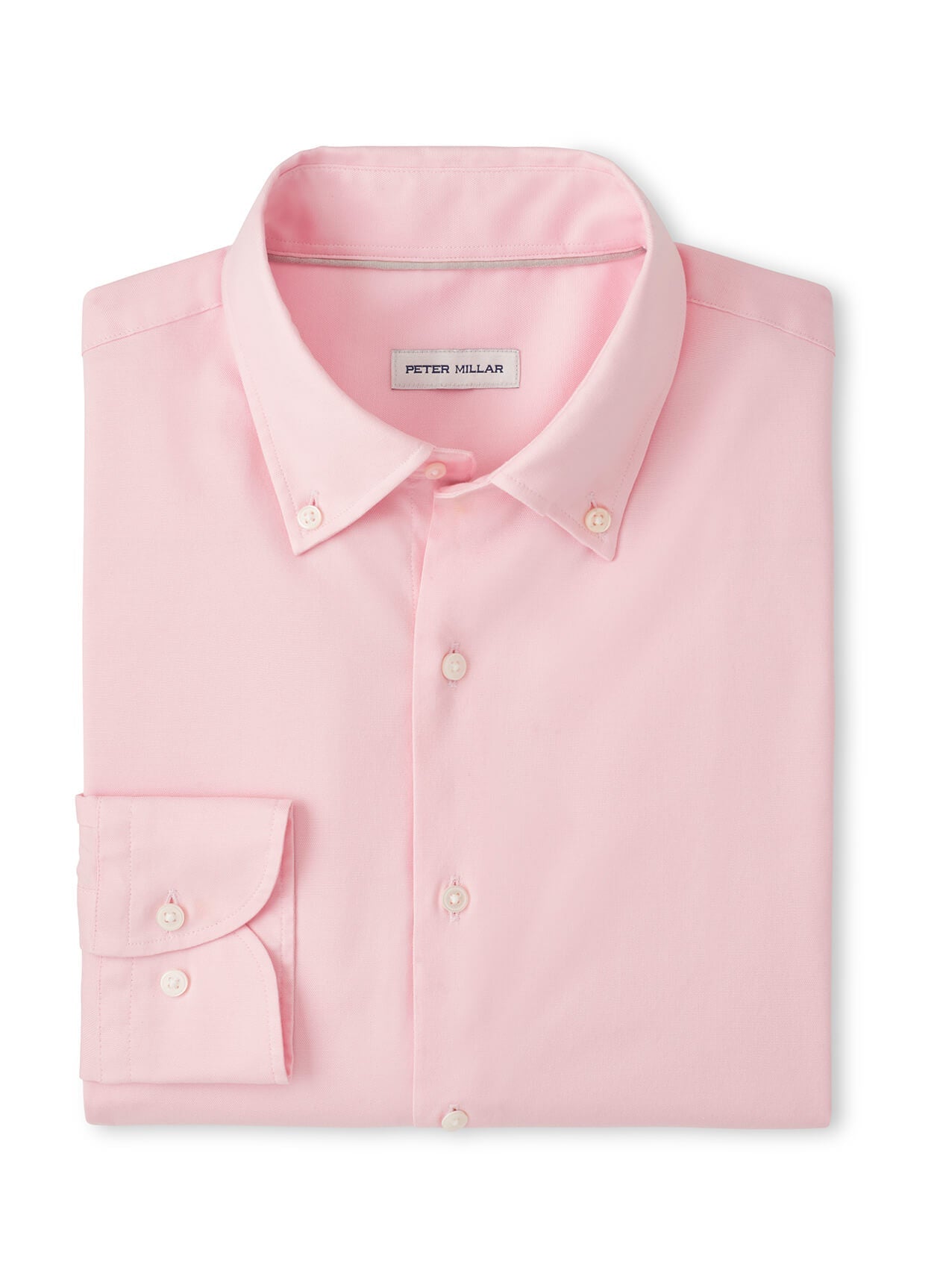 Peter Millar Men's Campbell Perfect Pinpoint Cotton-Stretch Sport Shirt SP26 - Palmer Pink - SM