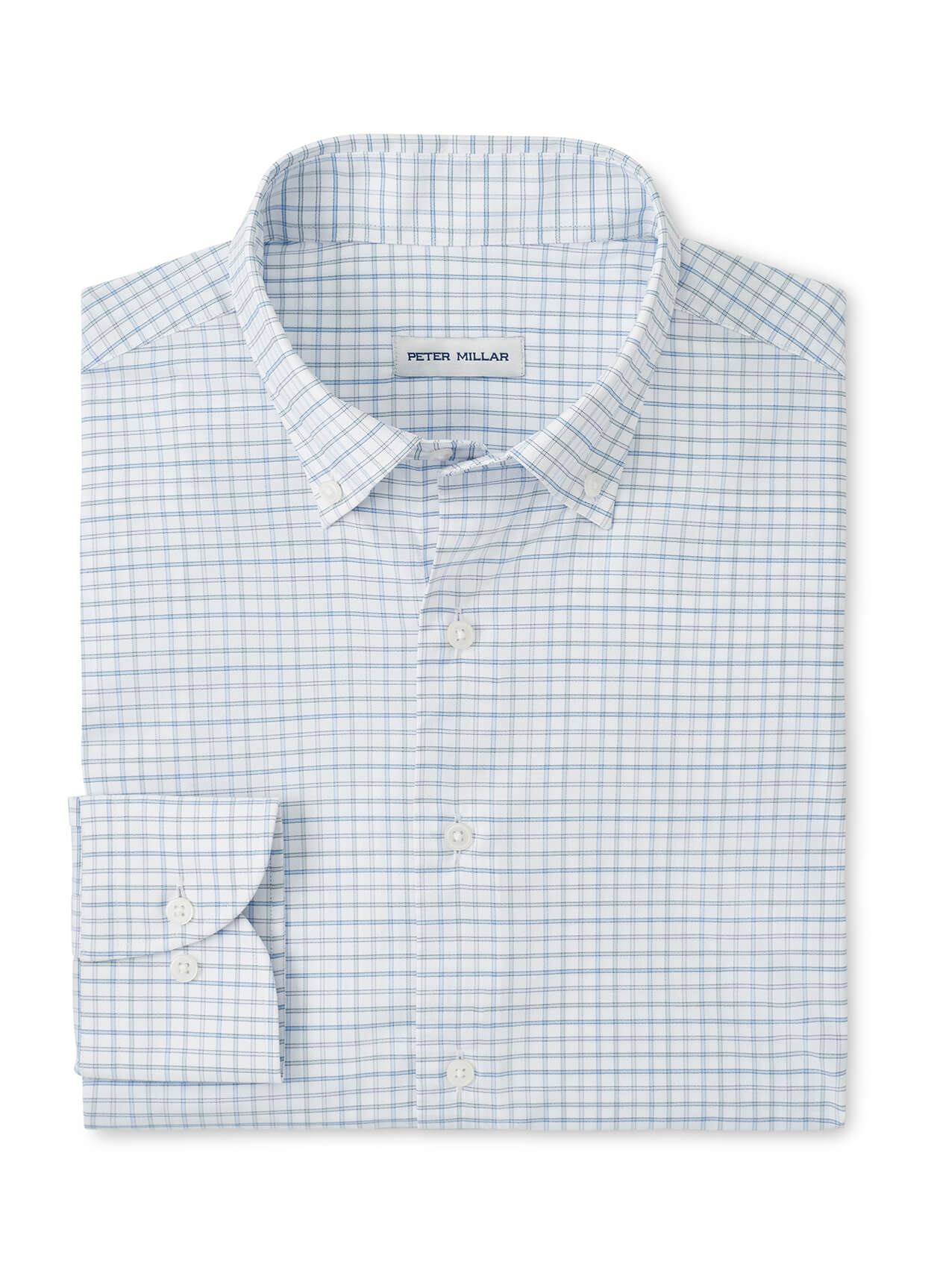 Peter Millar Men's Rommel Performance Twill Sport Shirt - Cottage Blue - SM