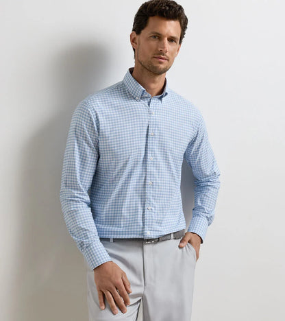 Peter Millar Men's Lewis Performance Twill Sport Shirt