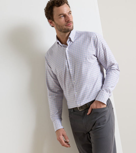 Peter Millar Men's Casey Performance Twill Sport Shirt