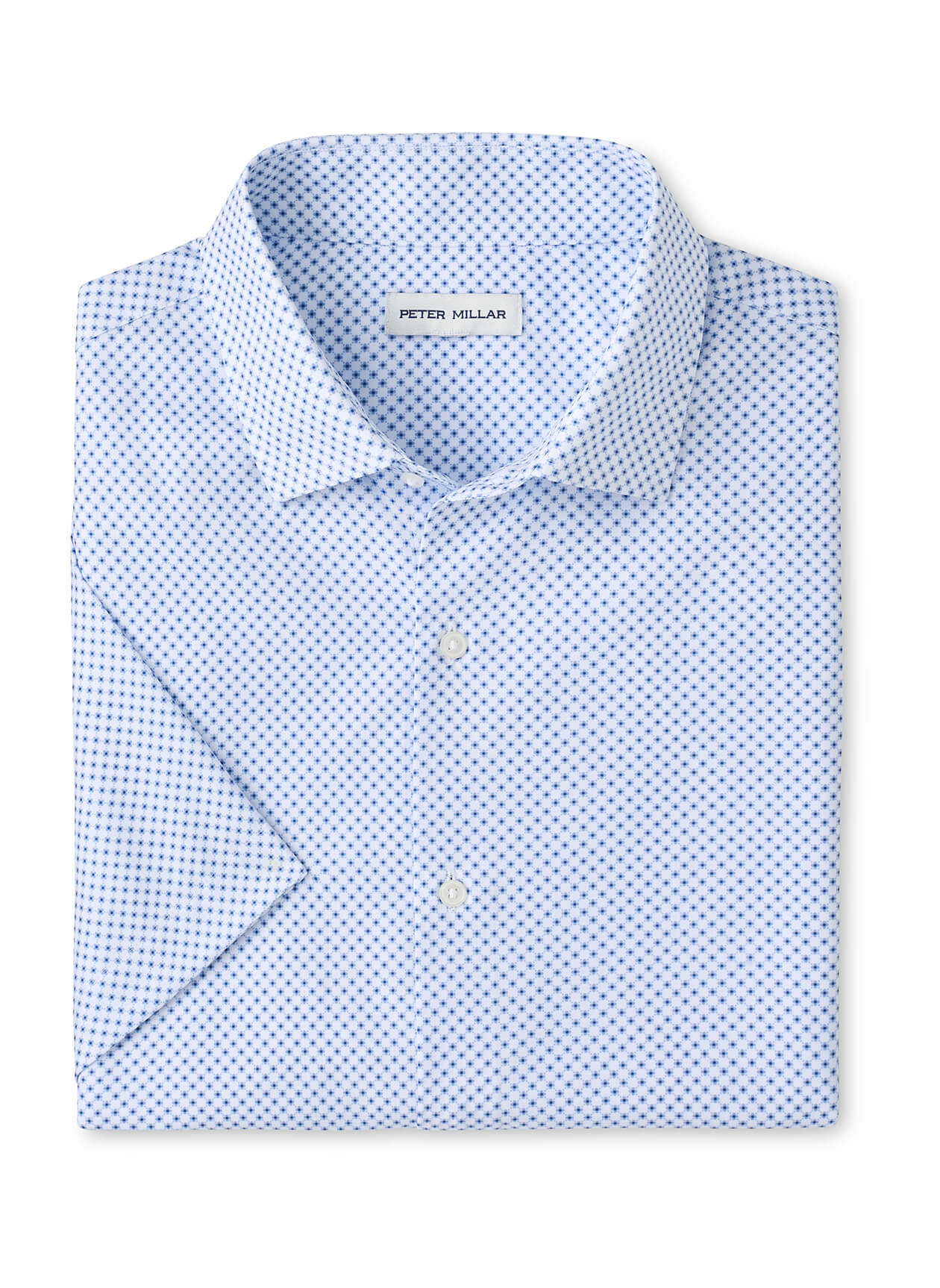 Peter Millar Men's Cecil Performance Poplin Sport Shirt - Cloudy Blue - SM