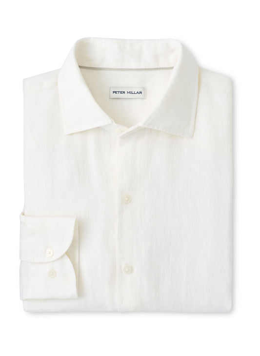 Peter Millar Men's Shoreside Linen Sport Shirt SP26 - Bluebird - LG