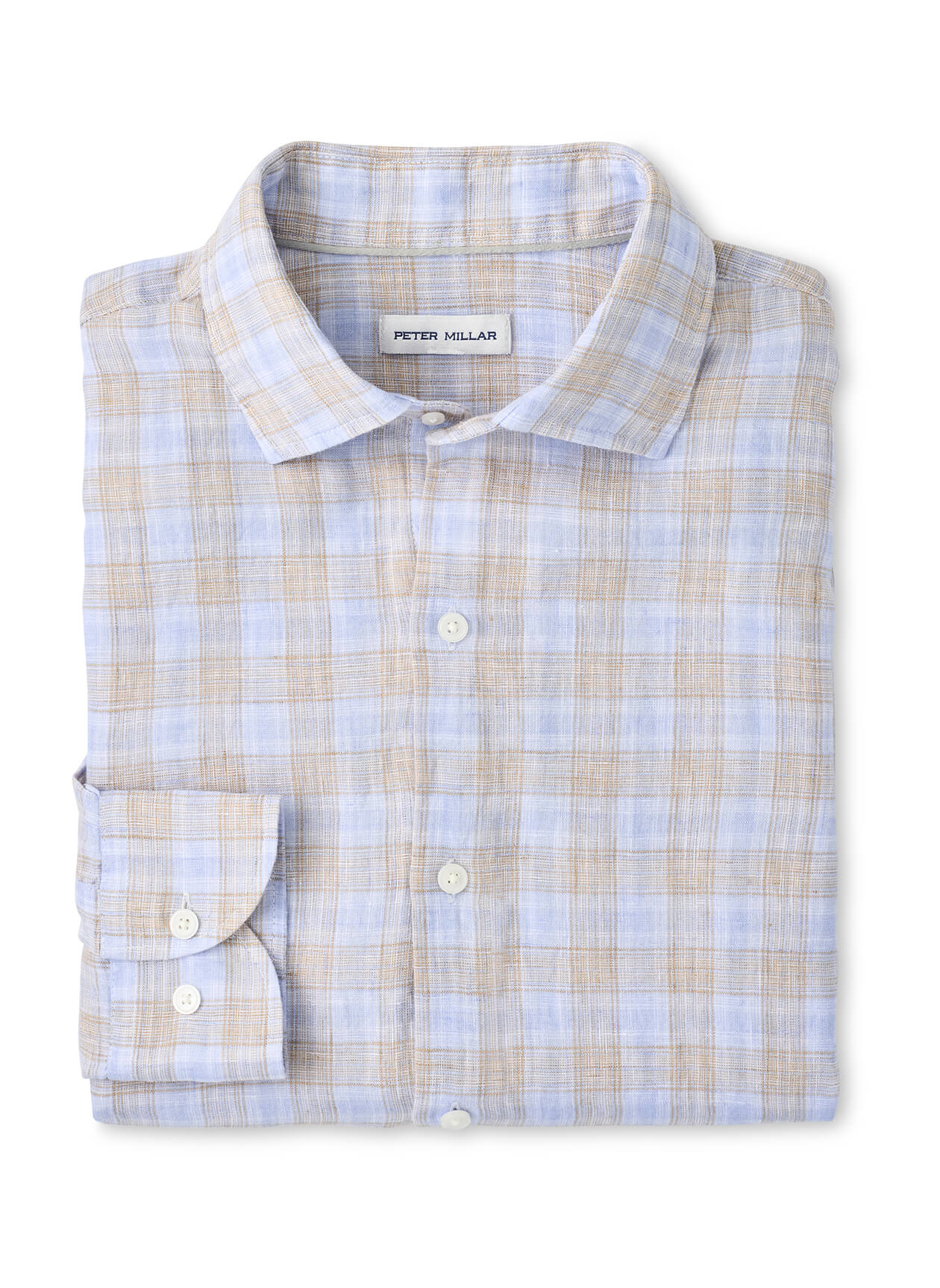 Peter Millar Men's Milo Linen Sport Shirt - Cloudy Blue - SM