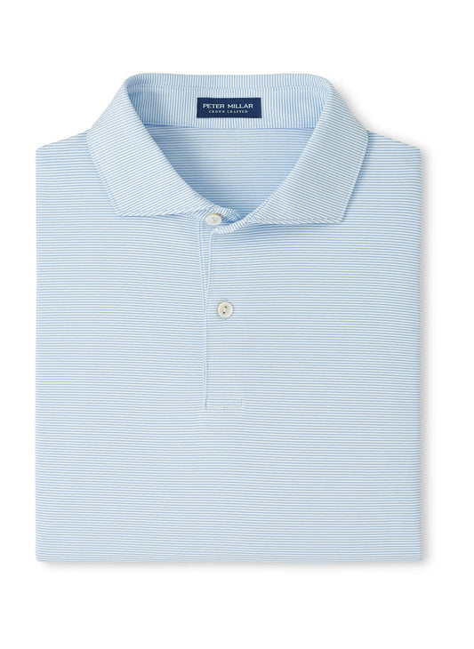 Peter Millar Men's Treble Performance Jersey Polo - Blue Brisk - SM
