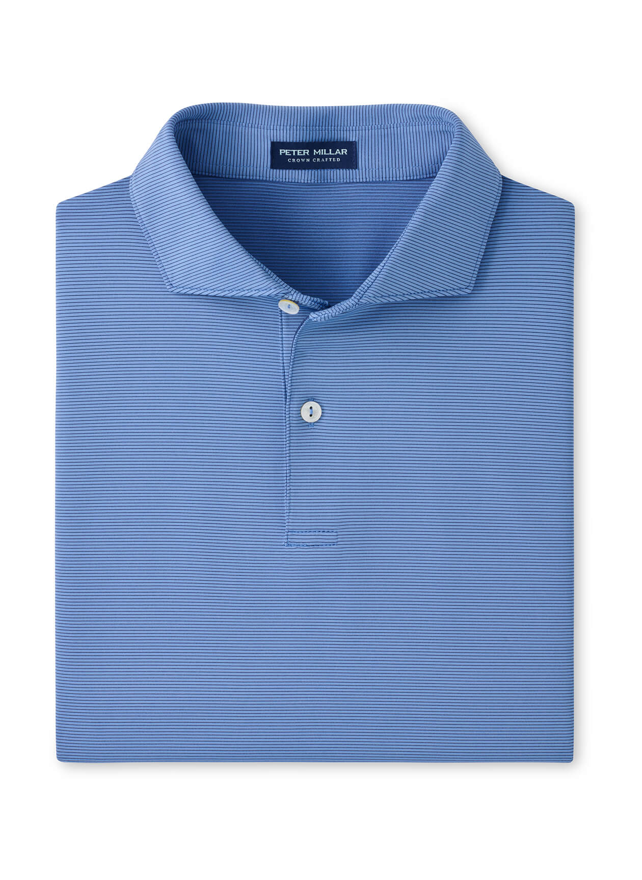 Peter Millar Men's Treble Performance Jersey Polo - Blue Brisk - MD