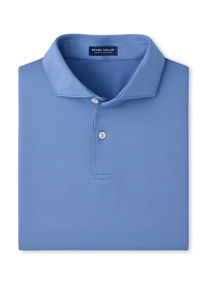 Peter Millar Men's Treble Performance Jersey Polo - Blue Brisk - MD