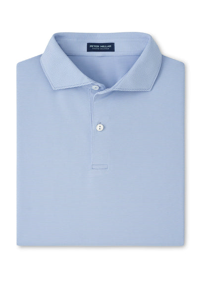 Peter Millar Men's Treble Performance Jersey Polo - Blue Brisk - XL