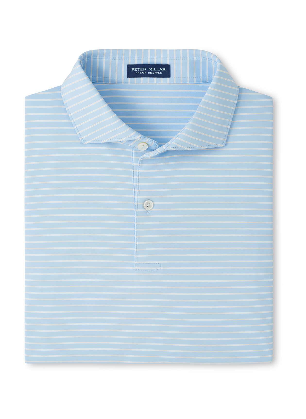 Peter Millar Men's Keynote Performance Jersey Polo - Blue Frost - SM