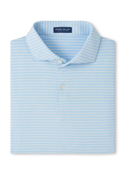 Peter Millar Men's Keynote Performance Jersey Polo - Blue Frost - SM
