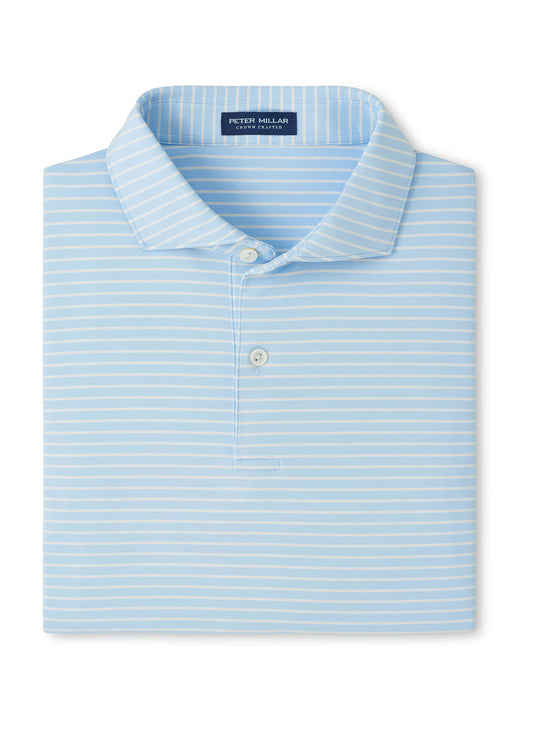 Peter Millar Men's Keynote Performance Jersey Polo - Blue Frost - SM