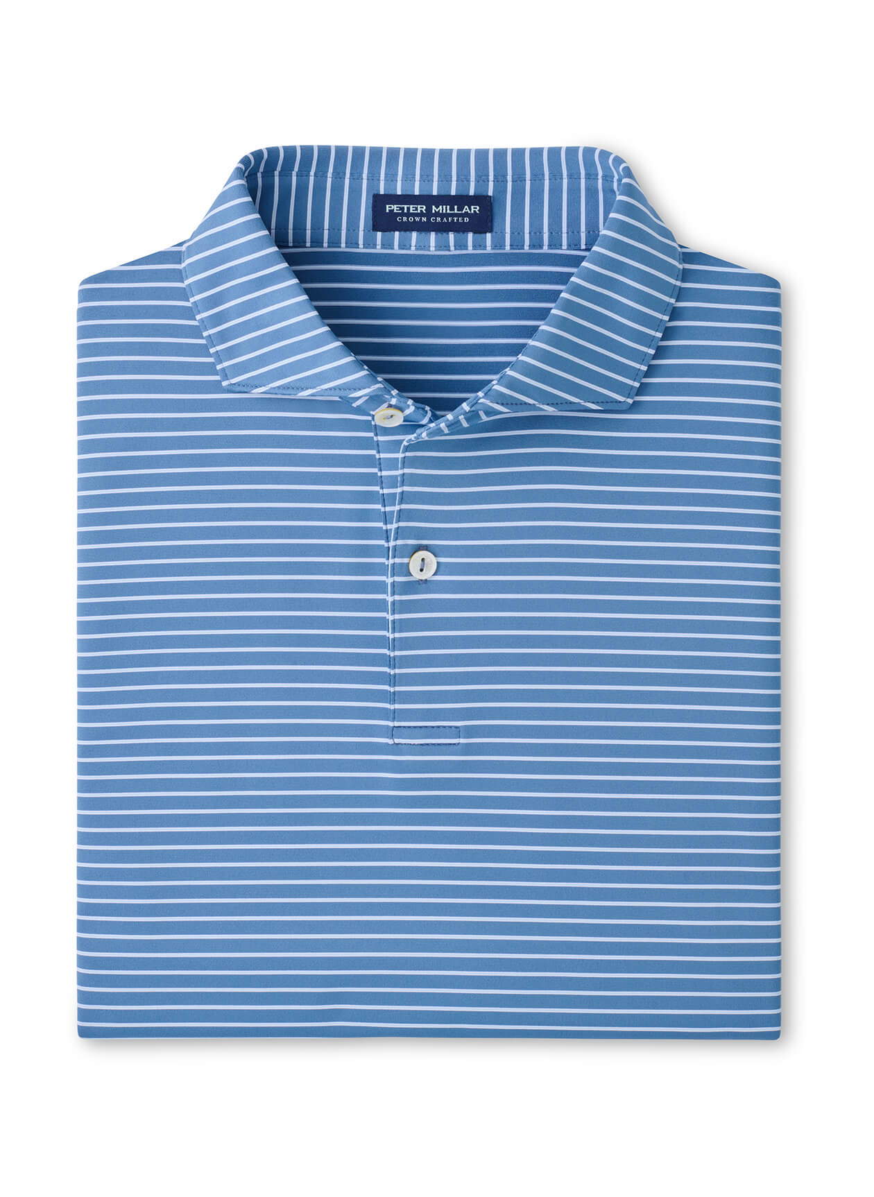 Peter Millar Men's Keynote Performance Jersey Polo - Blue Frost - XXL