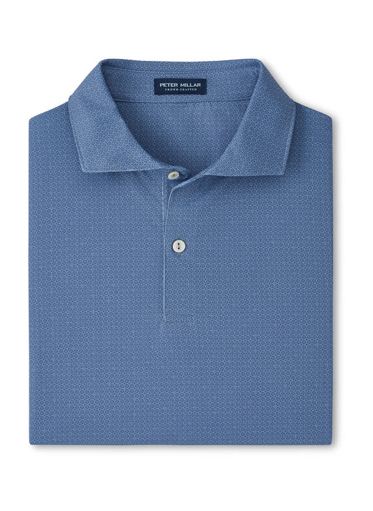 Peter Millar Men's Alder Performance Jersey Polo - Storm - SM