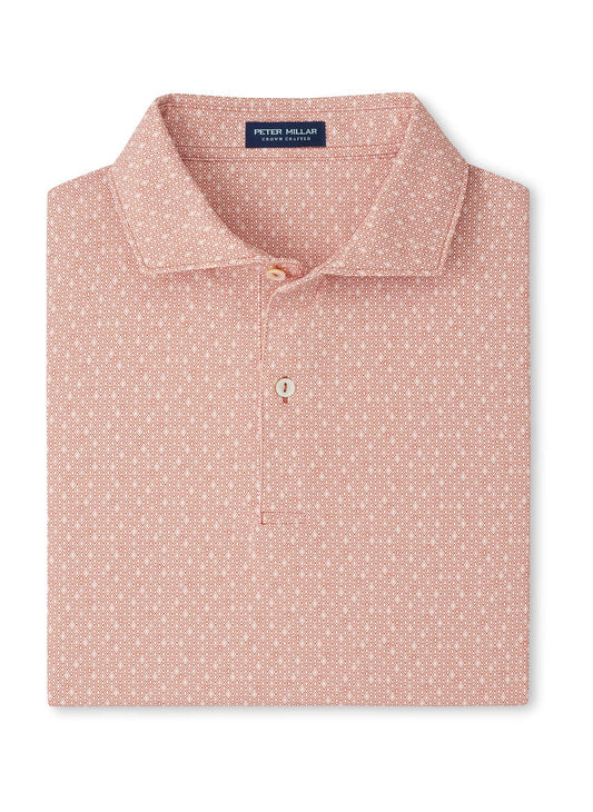 Peter Millar Men's Casablanca Performance Jersey Polo - Faded Scarlet - SM