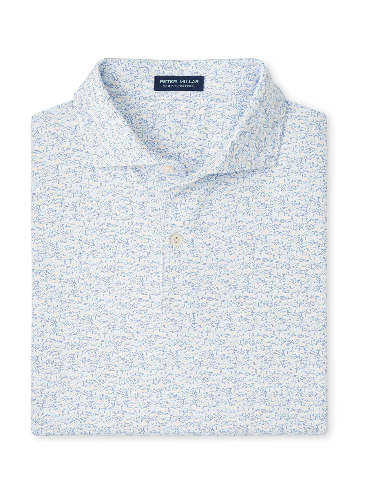 Peter Millar Men's Melody Sea Performance Jersey Polo - White - SM