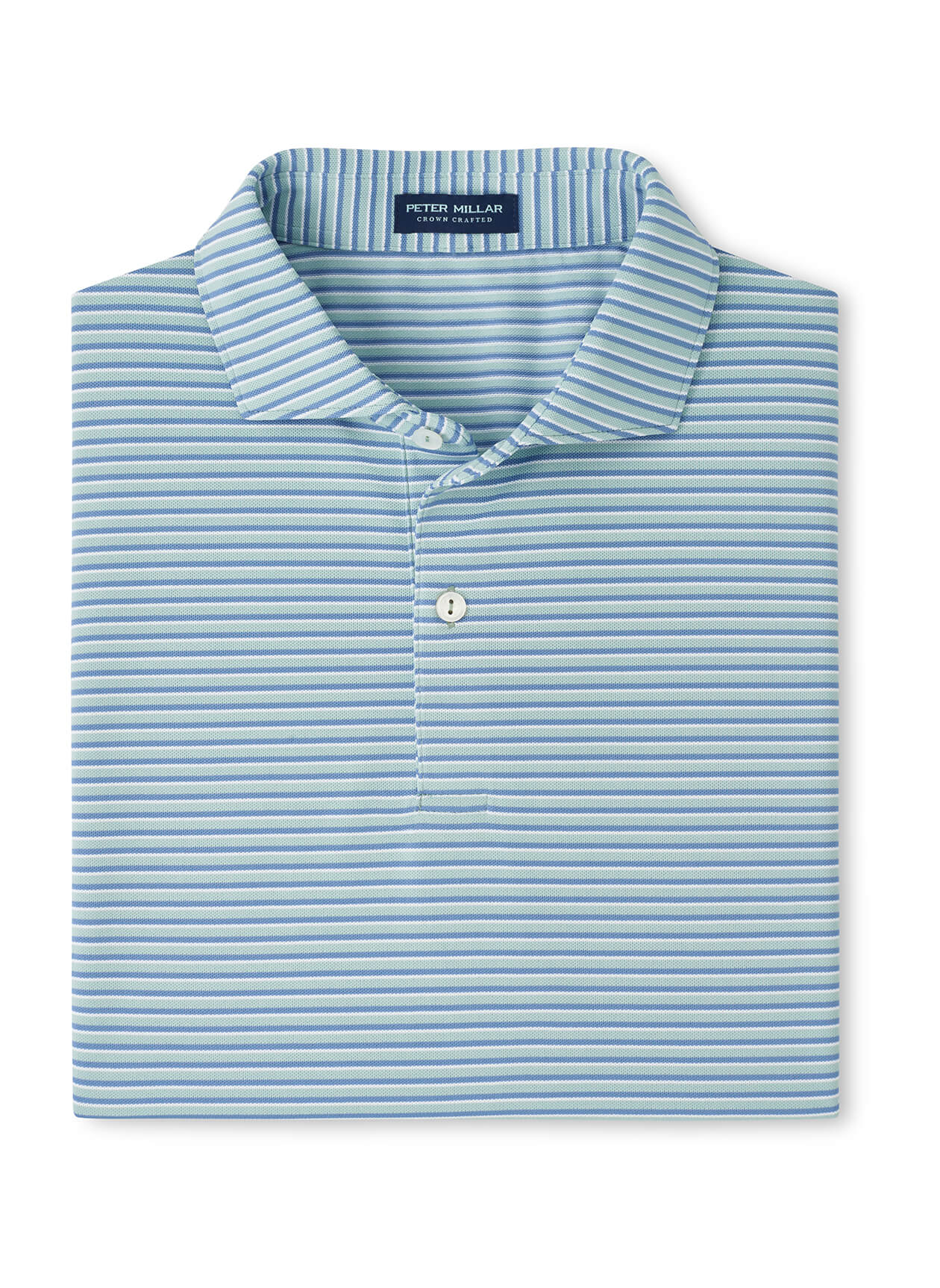 Peter Millar Men's Tempo Performance Mesh Polo SP26 - Blue Frost - MD