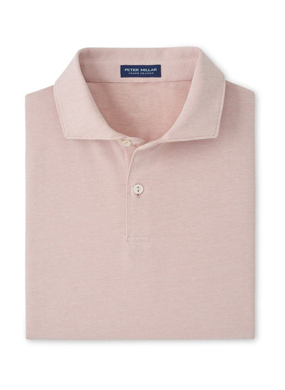 Peter Millar Men's Albatross Cotton-Blend Pique Polo SP26 - Faded Scarlet - SM
