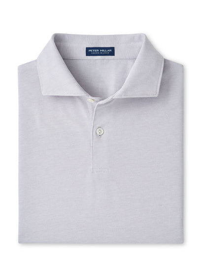 Peter Millar Men's Albatross Cotton-Blend Pique Polo SP26 - Faded Scarlet - MD