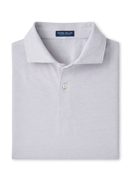 Peter Millar Men's Albatross Cotton-Blend Pique Polo SP26 - Faded Scarlet - MD