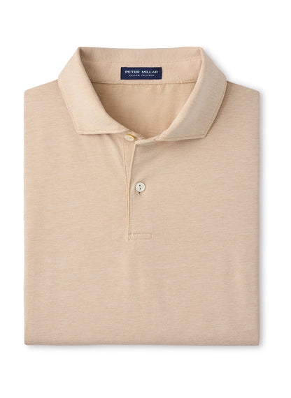Peter Millar Men's Albatross Cotton-Blend Pique Polo SP26 - Faded Scarlet - XXL