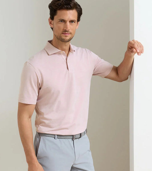 Peter Millar Men's Albatross Cotton-Blend Pique Polo SP26