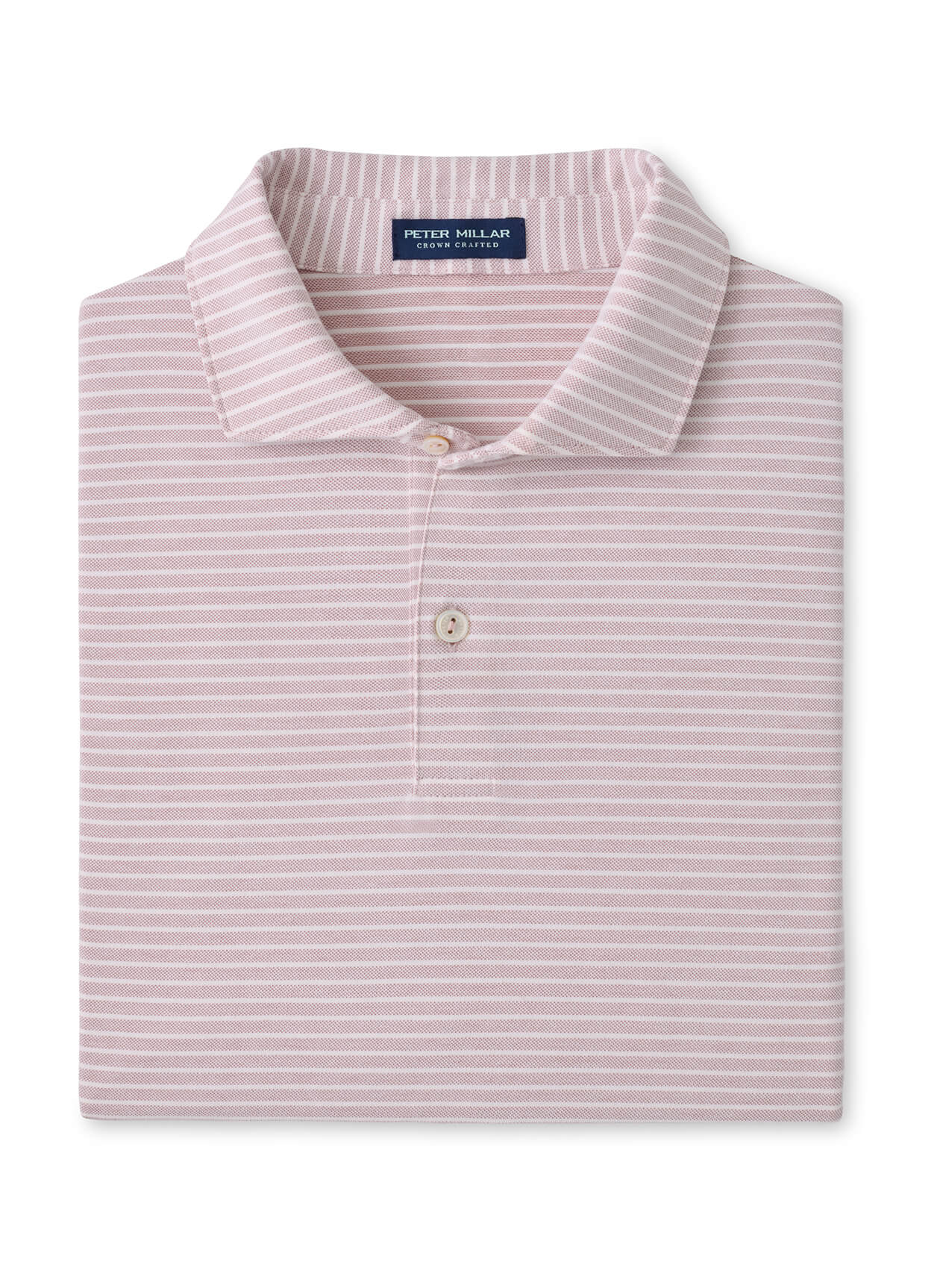 Peter Millar Men's Albatross Stripe Cotton-Blend Pique Polo - Blue Brisk - LG