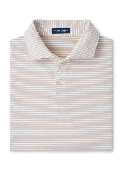 Peter Millar Men's Albatross Stripe Cotton-Blend Pique Polo - Blue Brisk - XXL