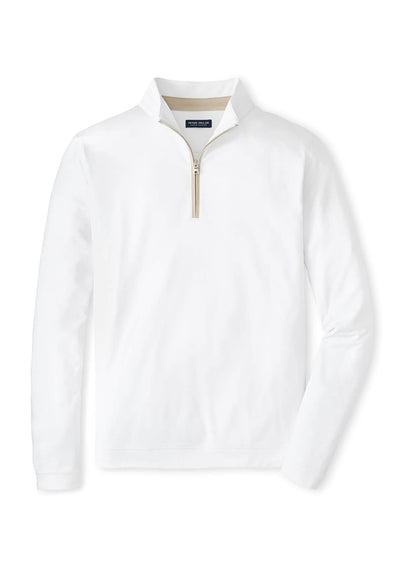 Peter Millar Men's Albatross Cotton-Blend Pique Quarter-Zip (Essential)