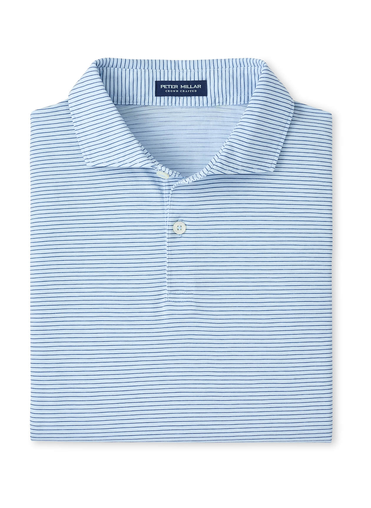 Peter Millar Men's Journeyman Stripe Polo - Blue Brisk - SM